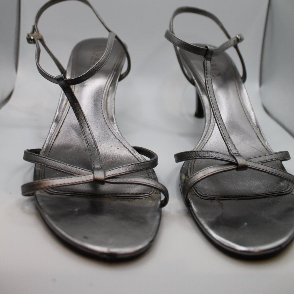 Vintage Silver Ralph Lauren Kitten Heels
